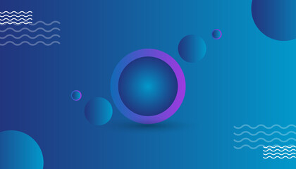 Abstract blue background with circle shapes