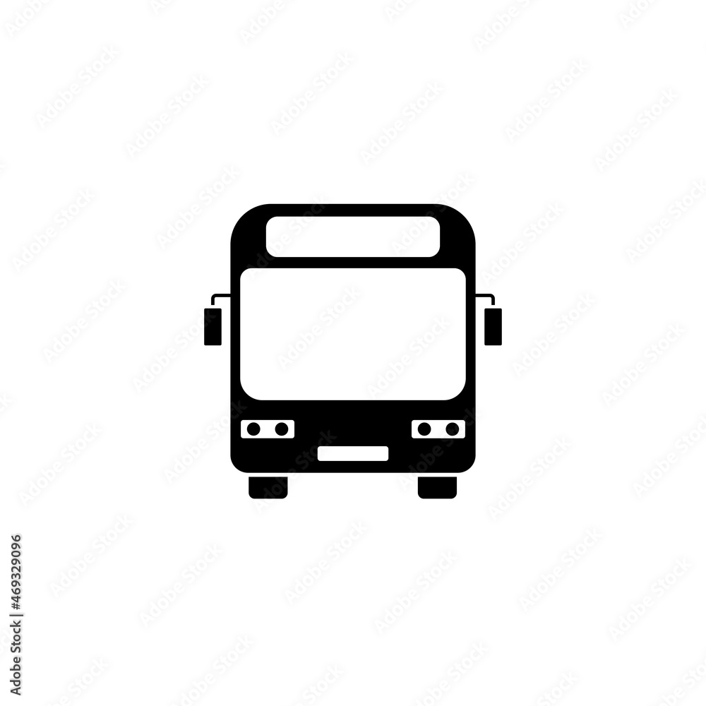 Poster bus vector icon for web background design. silhouette vector flat illustration. modern flat design.