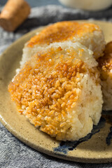Homemade Japanese Grilled Yaki Onigiri Rice Ball