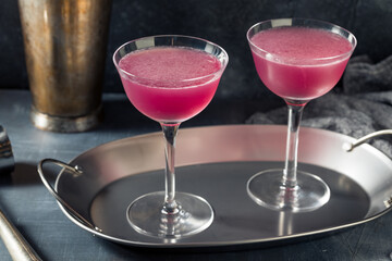 Cold Refreshing Purple Aviation Cocktail