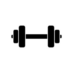Dumbbell vector icon on white background. Dumbbell vector icon, great design for any purposes. Symbol, logo illustration.