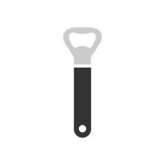 Bottle opener vector icon on white background. Abstract web template with bottle opener. Vector isolated symbol illustration.