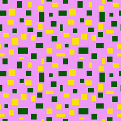 Seamless pink background with yellow and green rectangles.