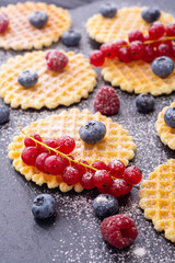 Sweet golden Belgian waffles