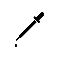Dropper vector icon on white background. Symbol, logo illustration. Line vector icon.