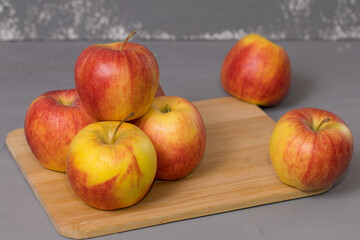 Fresh apple on a wooden desk