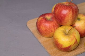 Fresh apple on a wooden desk