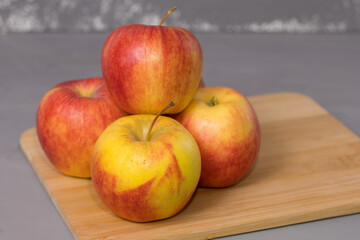 Fresh apple on a wooden desk