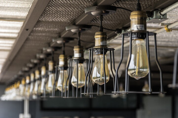 Row of Luxury lighting decoration