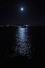 Obraz premium The beautiful boat in open sea