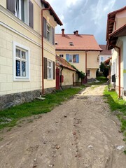 Old area of historical building. Zheleznodorozhny, Kaliningrad region