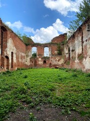 Fototapeta premium Zheleznodorozhny, Russia : View of Gerdauen's Lutheran church (1345) in Zheleznodorozhny, Kaliningrad region