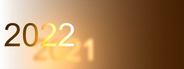 2022 new year in gold and purple theme with haze