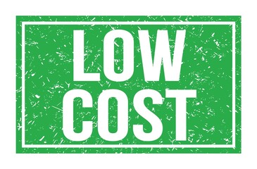 Fototapeta premium LOW COST, words on green rectangle stamp sign