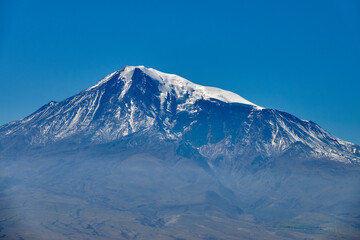 Fototapeta na wymiar Snowy Summit of Ararat Mountain
