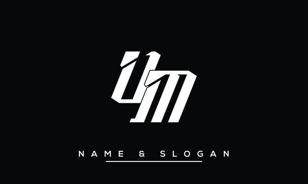 UM,  MU,  U,  M   Abstract Letters Logo Monogram