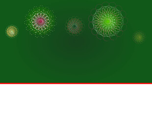 Colorful Fireworks celebration, background new year