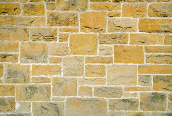 the background of new finished orange or yellow bricks