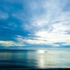 Beautiful blue sky and sea