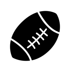 rugby ball icon flat design vector illustration isolated