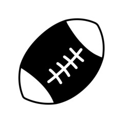 Rugby ball icon isolated football ball on a white background vector