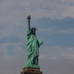 Postcards from New York: Statue of Liberty, Liberty Island, New Jersey - square frame
