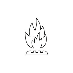 Stove gas burner vector icon