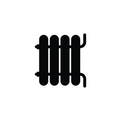heating battery icon vector, home heater