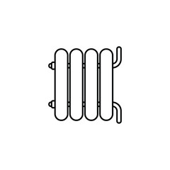 heating battery icon vector, home heater