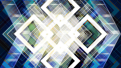 Web digital art background. Blue neon pattern