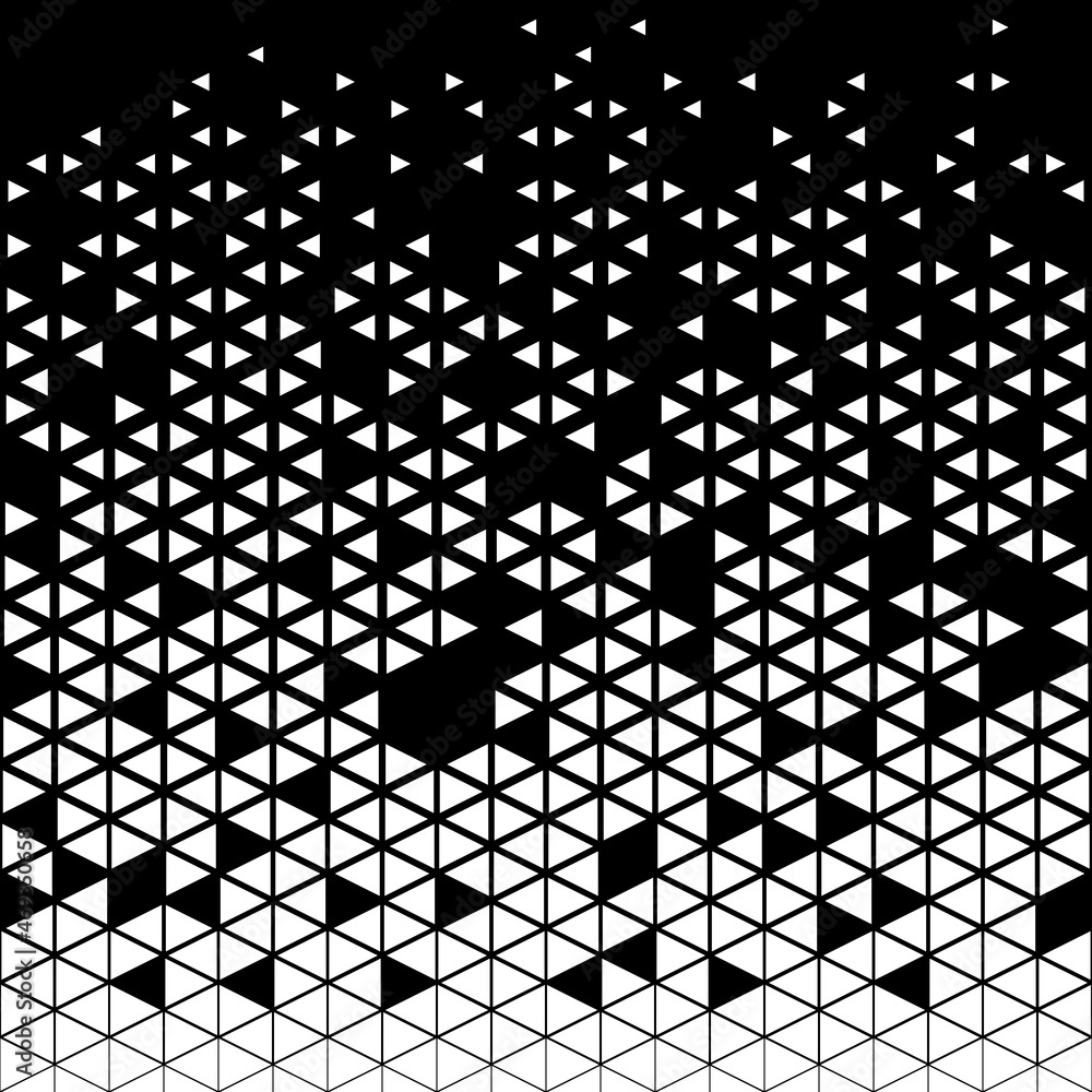Poster abstract seamless geometric triangle pattern. mosaic background of white triangles. evenly spaced sh