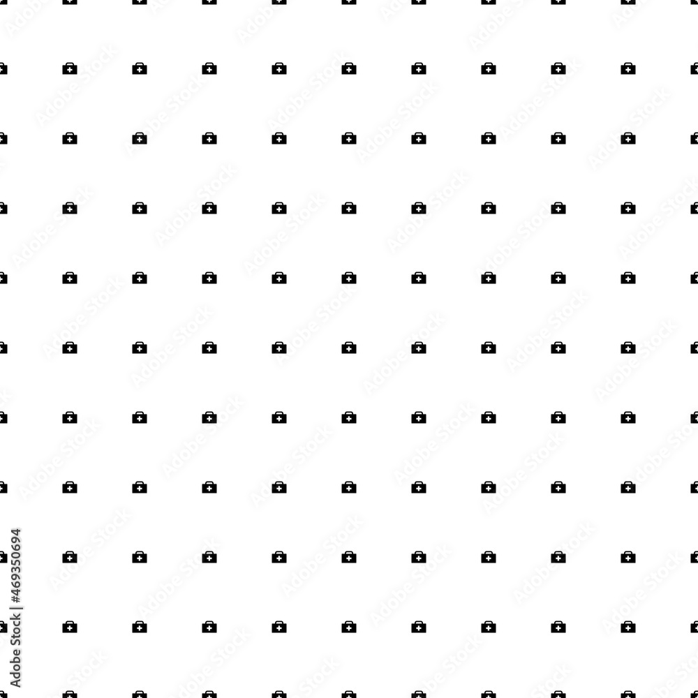 Poster square seamless background pattern from black first aid symbols. the pattern is evenly filled. vecto