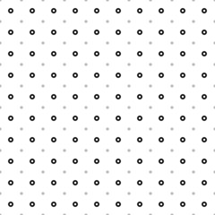 Square seamless background pattern from geometric shapes are different sizes and opacity. The pattern is evenly filled with small black stop media symbols. Vector illustration on white background