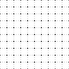 Square seamless background pattern from geometric shapes are different sizes and opacity. The pattern is evenly filled with small black cone symbols. Vector illustration on white background