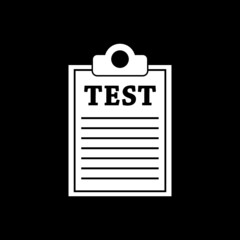  Test icon isolated on dark background