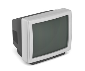 Retro TV on white background