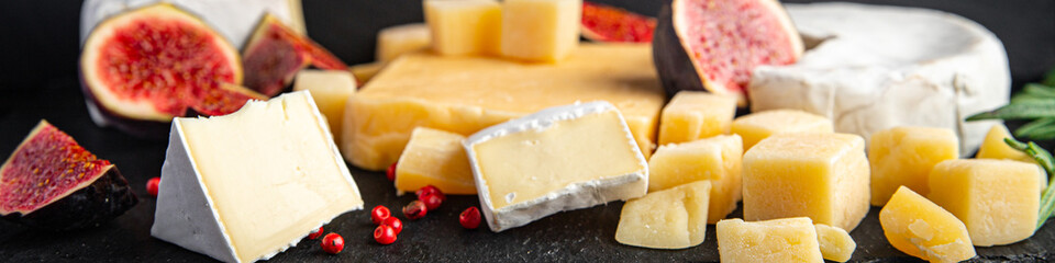 cheese assorted antipasto cheeses aperitif ready to eat meal snack on the table copy space food background rustic