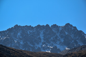 mountains in the snow