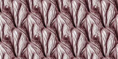 Cream Birds Designs. Seamless Fabric. Beige Bird