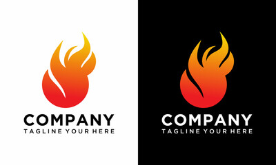 Fire Flame Fire Logo design vector template drop silhouette. Creative Droplets Burning Elegant Fire Logotype Fire Logo icon concept. on a black and white background.