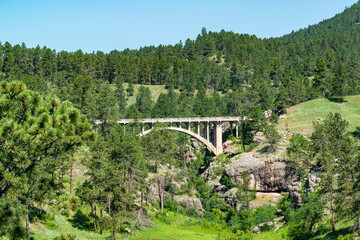 bridge over the mountain river