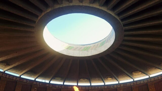 The eternal flame in the pantheon of glory on Mamayev Kurgan
