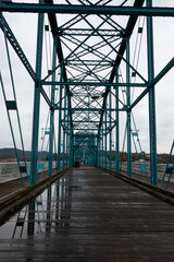 Pedestrian Bridge City Scape Views in Autumn Chattanooga Tennessee