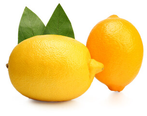 Lemons isolated on white background