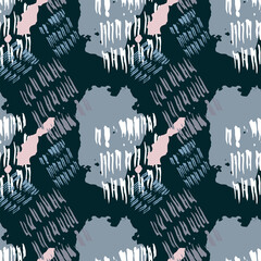 Paint spots seamless pattern for covers, wallpapers, textiles, scrapbooking, packaging. Vector color illustration.