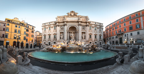 Naklejka premium View of Fontana di Trevi fountain, in Roma, Lazio, Italy..