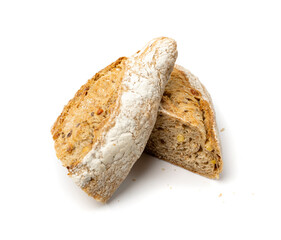 Homemade Freshly Baked Traditional Bread Isolated