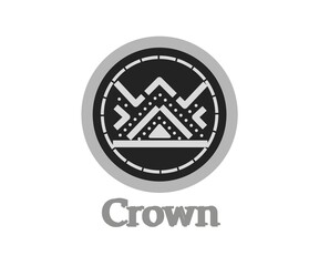 crown logo. Royal king and queen. abstract logo design. vector design templates. geometric symbol. logotype concept icon