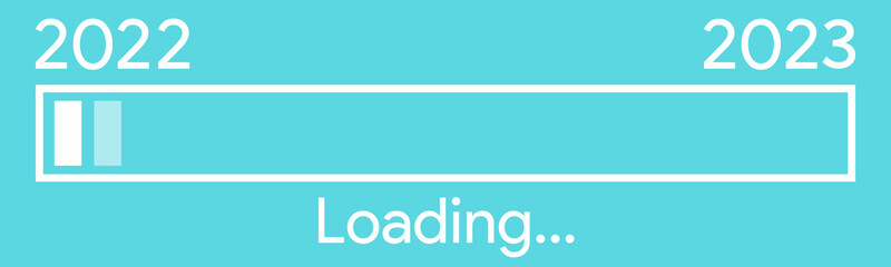 Progress bar showing loading of 2022, 2023.