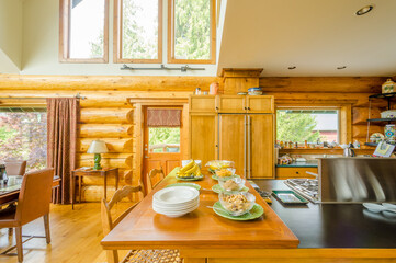 Modern kitchen in luxury house.